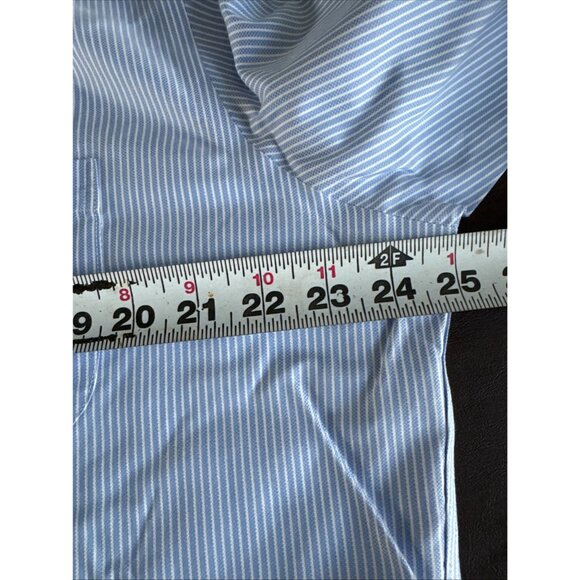 Brooks Brothers Mens Dress Shirt 17-34/35 Blue & White Striped Button-Down - Picture 6 of 6